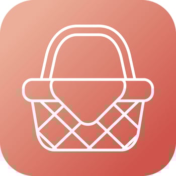 Picnic Basket Vector Icon