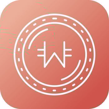 Won Currency Vector Icon