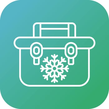 Portable Fridge Vector Icon