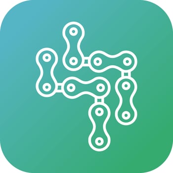 Cycle Chain Line Vector Icon