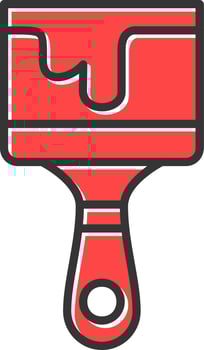 Paint Brush Creative Icon Design vector