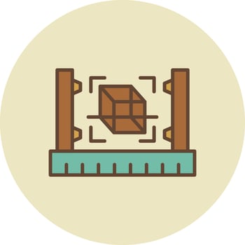 3d Scanner Creative Icon Design vector