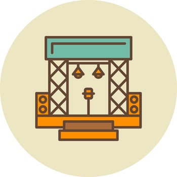 Stage Creative Icon Design vector
