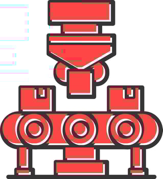 Conveyor Belt Creative Icon Design vector