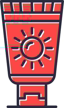 Sunscreen Creative Icon Design vector