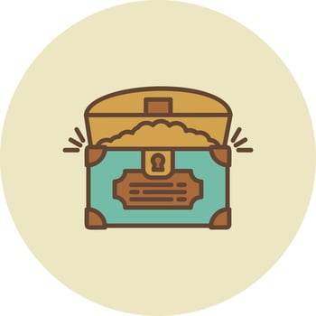 Treasure Chest Creative Icon Design vector