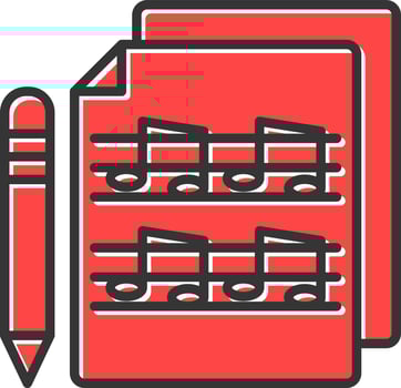 Music Score Creative Icon Design vector