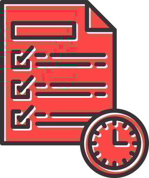 Deadline Creative Icon Design vector