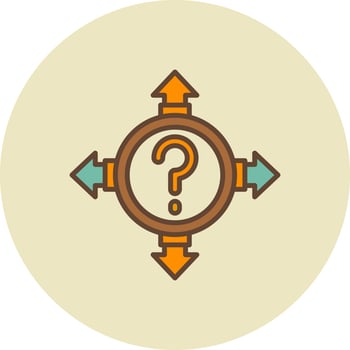 Uncertainty Creative Icon Design vector