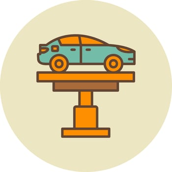 Car Lifter Creative Icon Design vector