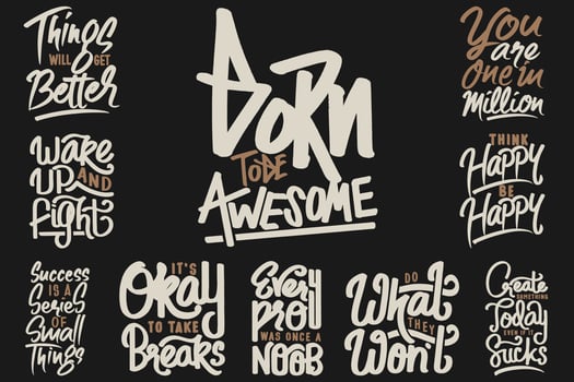 MOTIVATIONAL TYPOGRAPHY QUOTES BUNDLE VOL. 10 vector