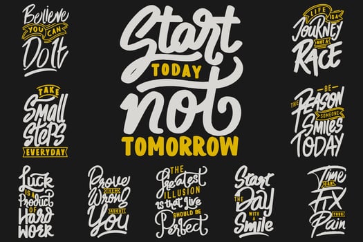 MOTIVATIONAL TYPOGRAPHY QUOTES BUNDLE VOL. 11 vector