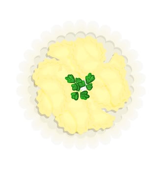 vareniki. Ukrainian food. Ukrainian national dish. Advertising poster for dumplings vector
