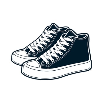 Vector illustration of a pair of sneakers