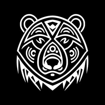 Wild bear stylized ornamental portrait. Design for embroidery, tattoo, t-shirt, mascot, logo. vector