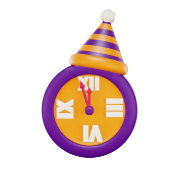 new years party supplies 3d object png