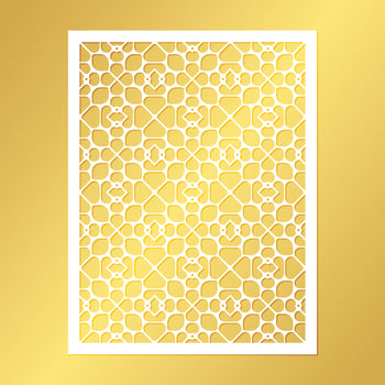 seamless die cut decorative pattern template vector