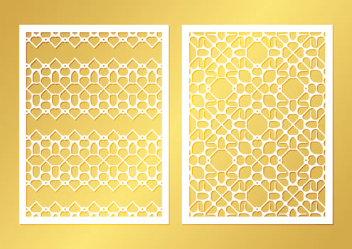 seamless die cut decorative pattern template vector