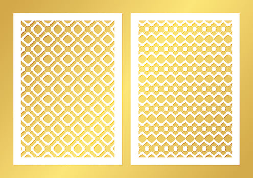 seamless die cut decorative pattern template vector