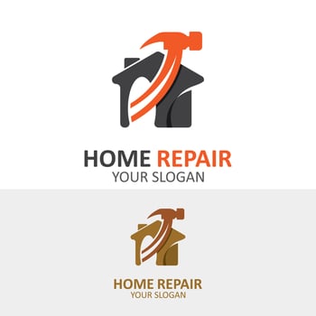 Home repair logo design vector with handyman service template