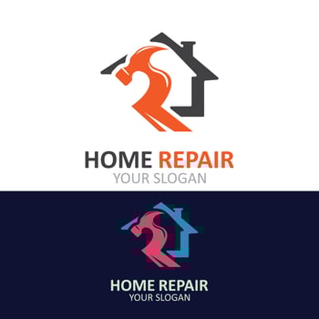 Home repair logo design vector with handyman service template