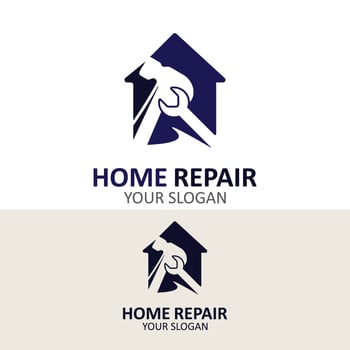 Home repair logo design vector with handyman service template