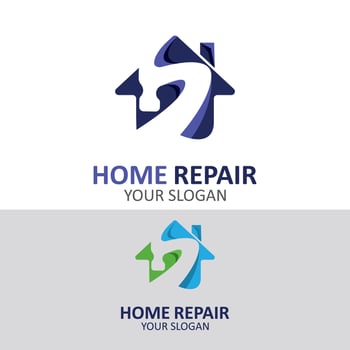 Home repair logo design vector with handyman service template