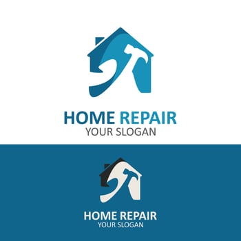 Home repair logo design vector with handyman service template