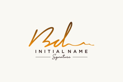 Initial BD signature logo template vector. Hand drawn Calligraphy lettering Vector illustration.