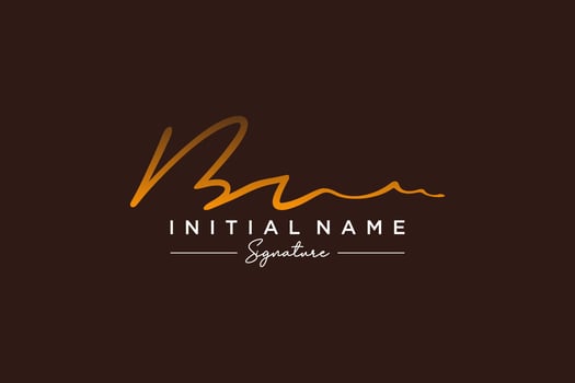 Initial BR signature logo template vector. Hand drawn Calligraphy lettering Vector illustration.