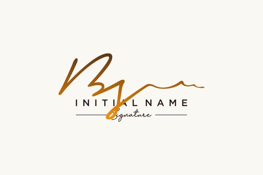 Initial BS signature logo template vector. Hand drawn Calligraphy lettering Vector illustration.