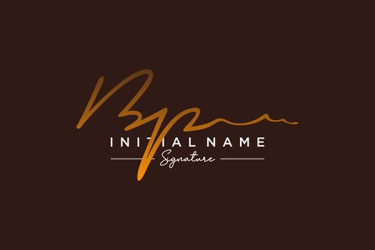 Initial BP signature logo template vector. Hand drawn Calligraphy lettering Vector illustration.