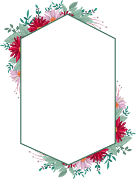 Red Flower Arrangement with watercolor style png