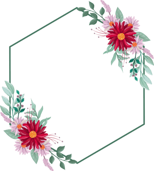 Red Flower Arrangement with watercolor style png