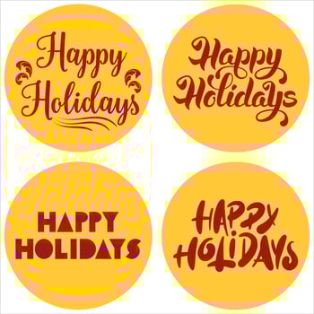 Happy Holidays Collection vector