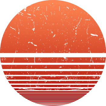 Vintage Retro Sunset png