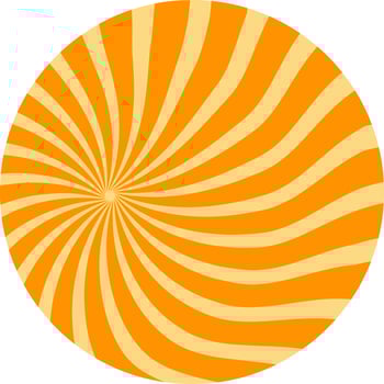 Retro Orange Sun Brust Horizontal vector