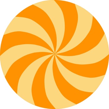 Retro Orange Sun Brust Horizontal vector