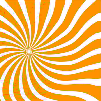 Retro Orange Sun Brust Horizontal vector