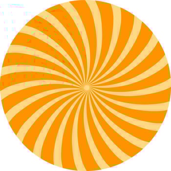 Retro Orange Sun Brust Horizontal vector