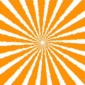 Retro Orange Sun Brust Horizontal vector
