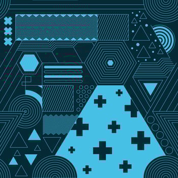 Blue Geometric Seamless Pattern Background vector