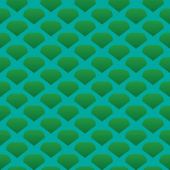 Abstract geometric line fish scales seamless pattern graphic diamond shape green background. Design for textile, wallpaper, clothing, backdrop, tile, wrapping, fabric, art print. Modern retro style vector