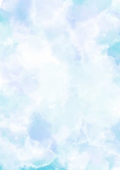 Beautiful soft blue and white watercolor background. Marble texture painting backdrop for wedding invitation card vector