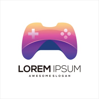 joystick colorful illustration logo design vector