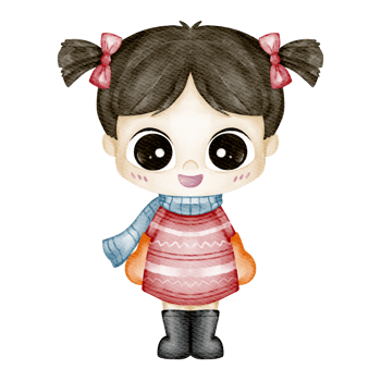 watercolor girl character png