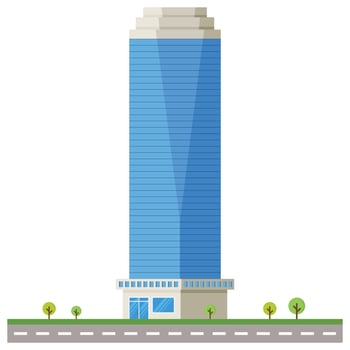 Office city building beautiful illustration. vector