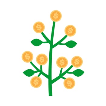 Money tree illustration vector design