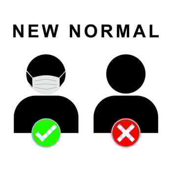 Mask wear icon vector illustration design for new masks