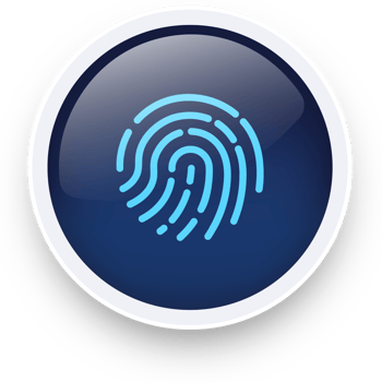 Touch id icon illustration in realistic design style. Fingerprint sign for security interface. png